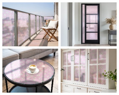 Folija za okna proti soncu Cvetlični vzorec