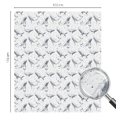 Mlečna folija za okna vitraž Morska bitja