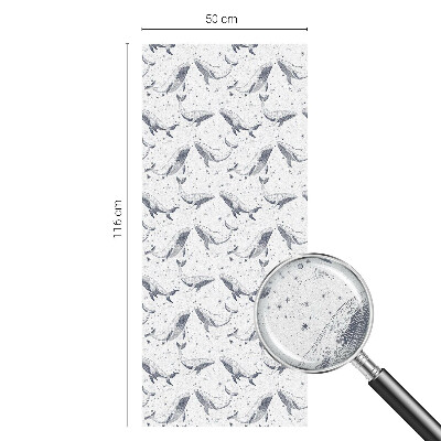 Mlečna folija za okna vitraž Morska bitja