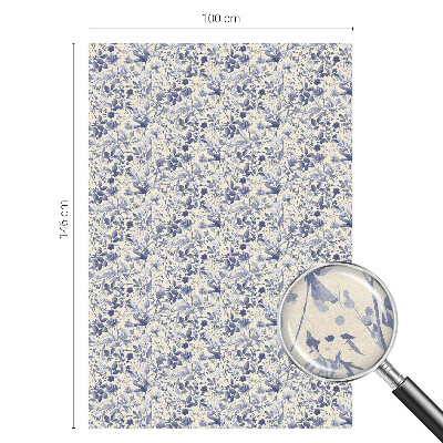 Okenska folija vitraž za zasebnost Cvetlična simetrija