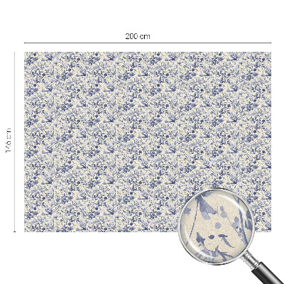 Okenska folija vitraž za zasebnost Cvetlična simetrija