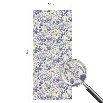 Okenska folija vitraž za zasebnost Cvetlična simetrija