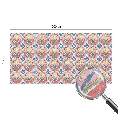 Mlečna folija za okna vitraž Cvetlični vzorci