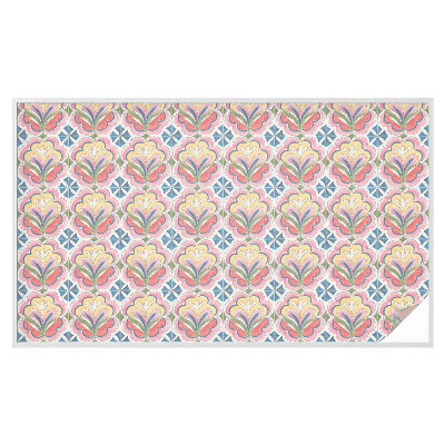 Mlečna folija za okna vitraž Cvetlični vzorci