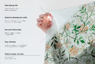 Mlečna folija za okna vitraž Cvetlični vzorci