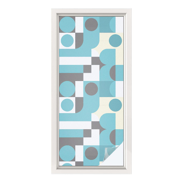 Okenska folija vitraž za zasebnost Geometrijski vzorci