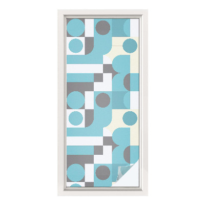 Okenska folija vitraž za zasebnost Geometrijski vzorci