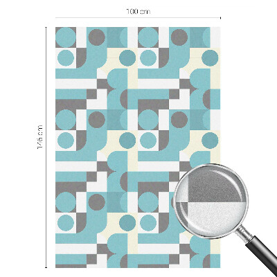 Okenska folija vitraž za zasebnost Geometrijski vzorci