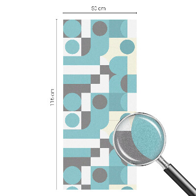 Okenska folija vitraž za zasebnost Geometrijski vzorci