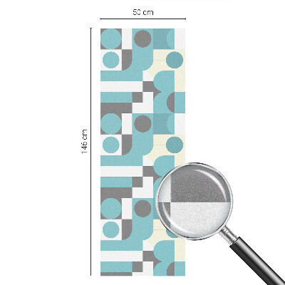 Okenska folija vitraž za zasebnost Geometrijski vzorci