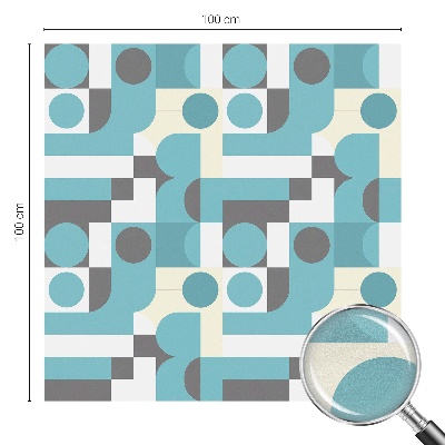 Okenska folija vitraž za zasebnost Geometrijski vzorci