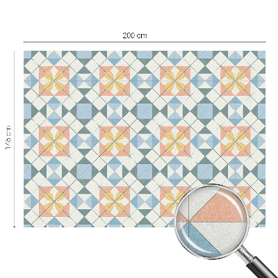 Okenska folija vitraž za zasebnost Barvita simetrija