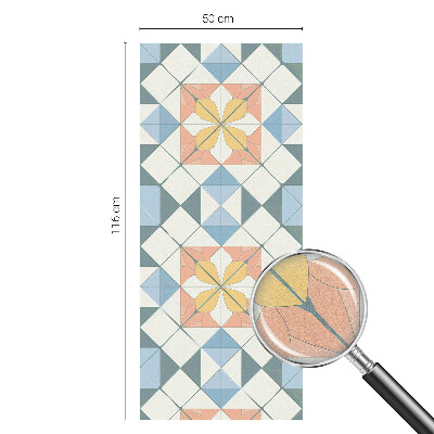 Okenska folija vitraž za zasebnost Barvita simetrija