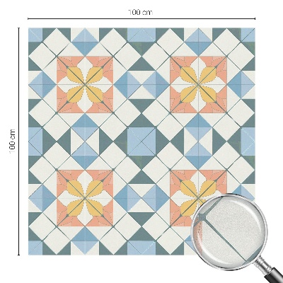 Okenska folija vitraž za zasebnost Barvita simetrija