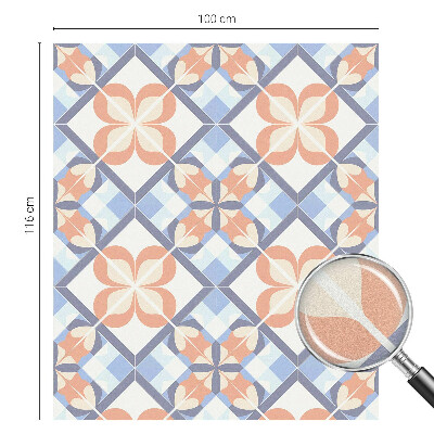 Mlečna folija za okna vitraž Cvetlični vzorec