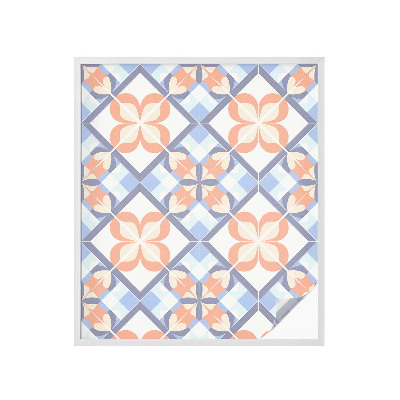 Mlečna folija za okna vitraž Cvetlični vzorec