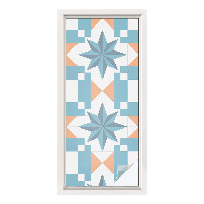 Dekorativna folija za steklo vitraž Modre zvezde