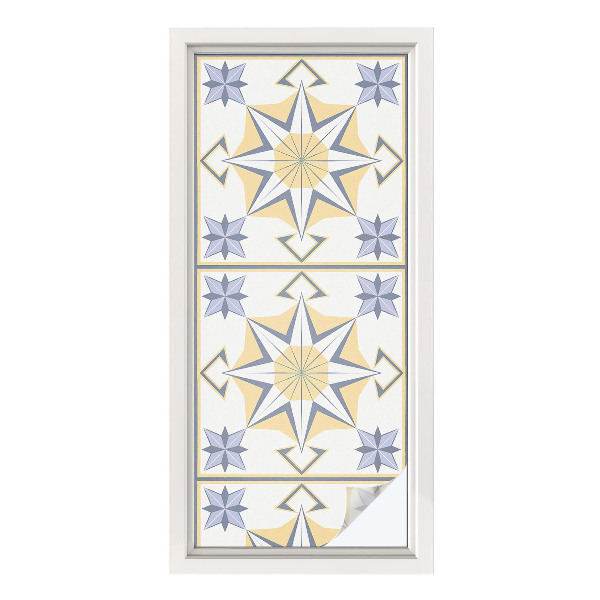 Dekorativna folija za steklo vitraž Geometrijske zvezde