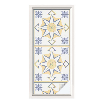 Dekorativna folija za steklo vitraž Geometrijske zvezde