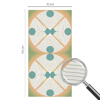 Okenska folija vitraž za zasebnost Geometrijska harmonija