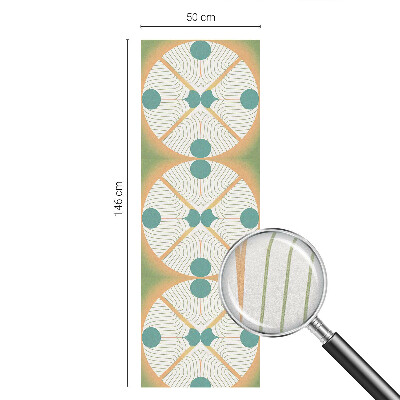 Okenska folija vitraž za zasebnost Geometrijska harmonija