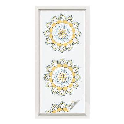 Okenska folija vitraž za zasebnost Barvite mandale