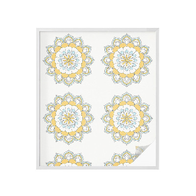 Okenska folija vitraž za zasebnost Barvite mandale