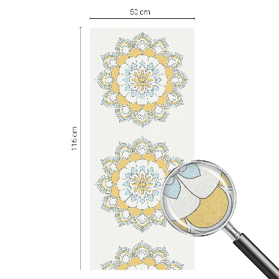 Okenska folija vitraž za zasebnost Barvite mandale