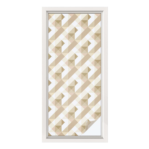 Mlečna folija za okna vitraž Trikotni vzorci