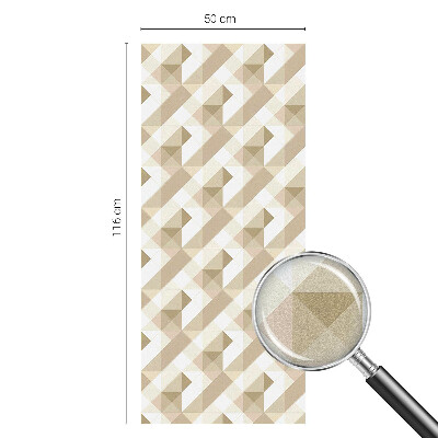 Mlečna folija za okna vitraž Trikotni vzorci