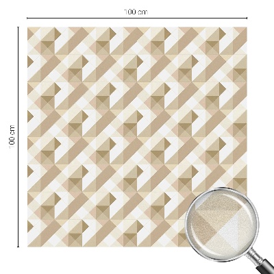 Mlečna folija za okna vitraž Trikotni vzorci