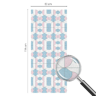 Mlečna folija za okna vitraž Pastelni vzorci