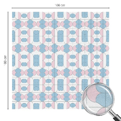 Mlečna folija za okna vitraž Pastelni vzorci