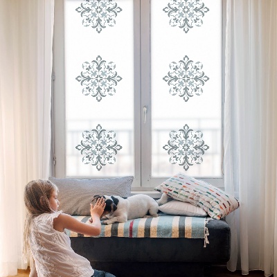 Mlečna folija za okna vitraž Klasični ornament