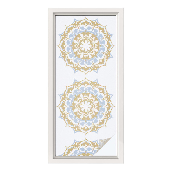 Okenska folija vitraž za zasebnost Boho mandale