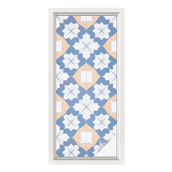 Okenska folija vitraž za zasebnost Simetrični vzorci