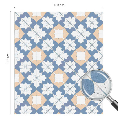 Okenska folija vitraž za zasebnost Simetrični vzorci