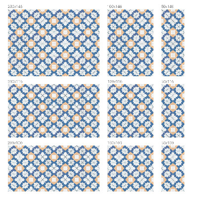 Okenska folija vitraž za zasebnost Simetrični vzorci