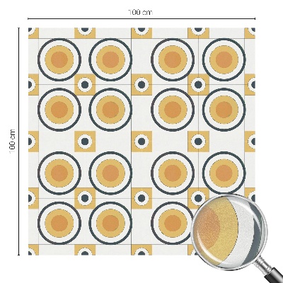Folija za okna proti soncu Retro krogi