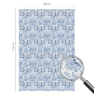 Okenska folija vitraž za zasebnost Cvetlična ptica