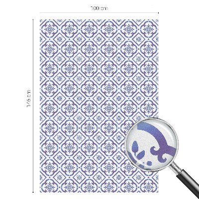 Mlečna folija za okna vitraž Modre ploščice