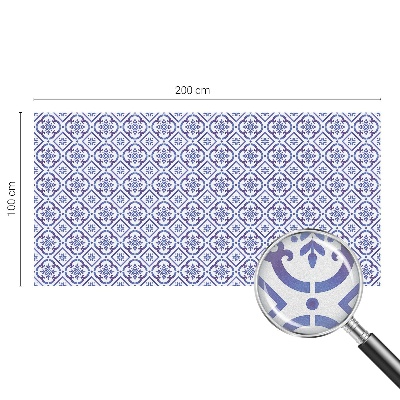 Mlečna folija za okna vitraž Modre ploščice