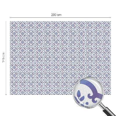 Mlečna folija za okna vitraž Modre ploščice