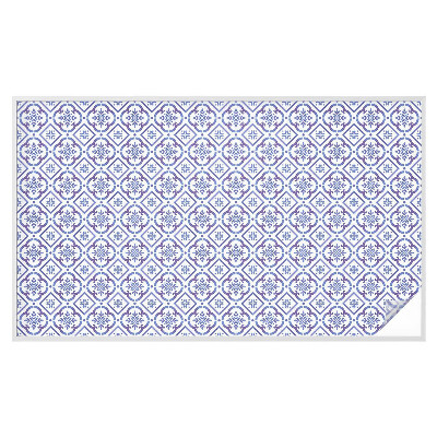 Mlečna folija za okna vitraž Modre ploščice