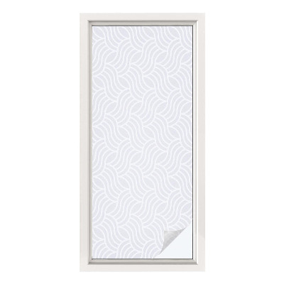 Mlečna folija za okna vitraž Valovi harmonije