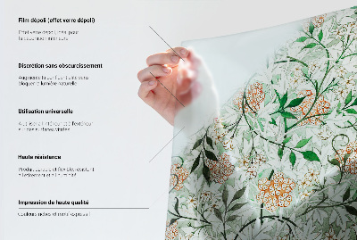 Mlečna folija za okna vitraž Valovi harmonije