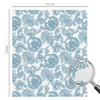 Okenska folija vitraž za zasebnost Modri ​​okraski