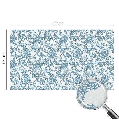 Okenska folija vitraž za zasebnost Modri ​​okraski