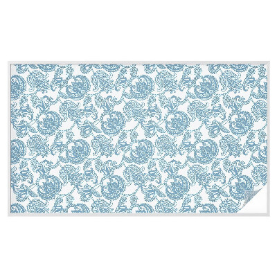 Okenska folija vitraž za zasebnost Modri ​​okraski