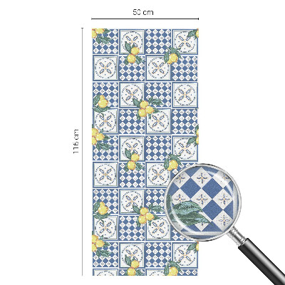 Mlečna folija za okna vitraž Vzorec limone